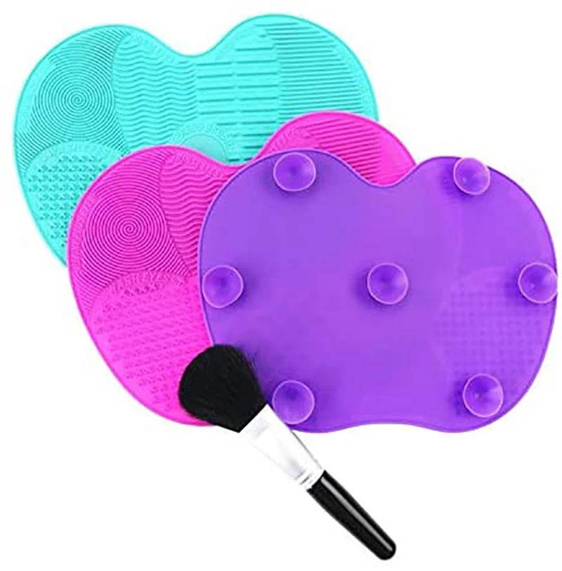 Multi color Cosmetic Hand Tool Foundation Silicone Makeup Brush Cleaning Mat