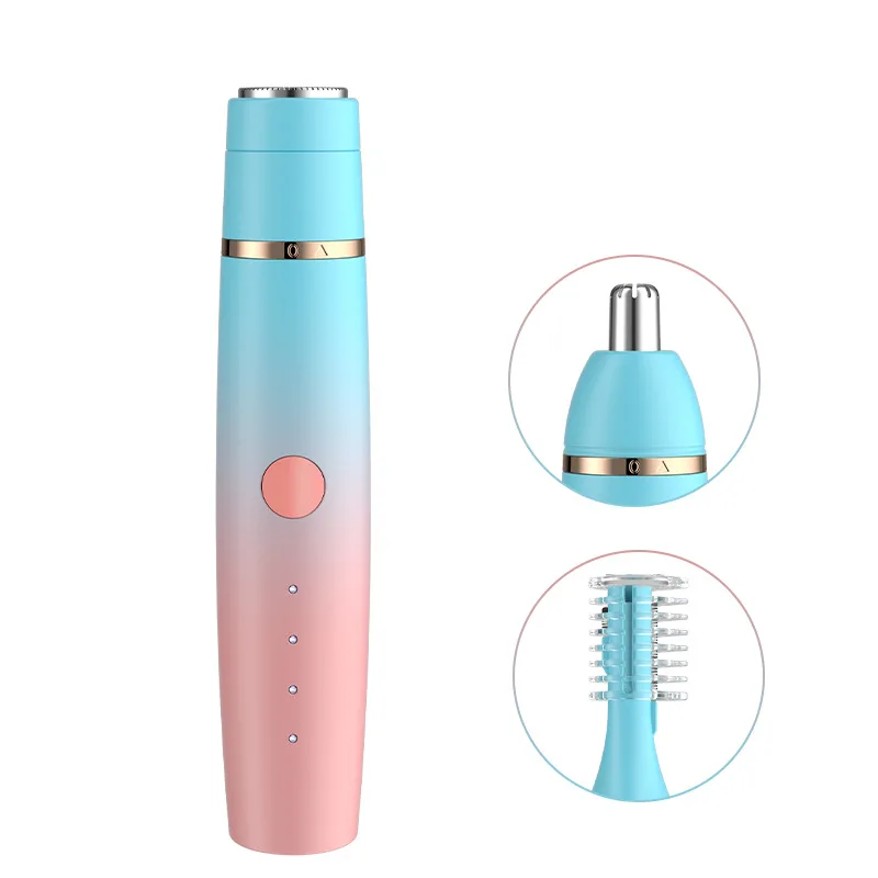 3 in1 Facial Hair Removal for Women Painless Electric Trimmer Rechargeable Waterproof Eyebrow Trimmer Body Epilator Lady Shaver