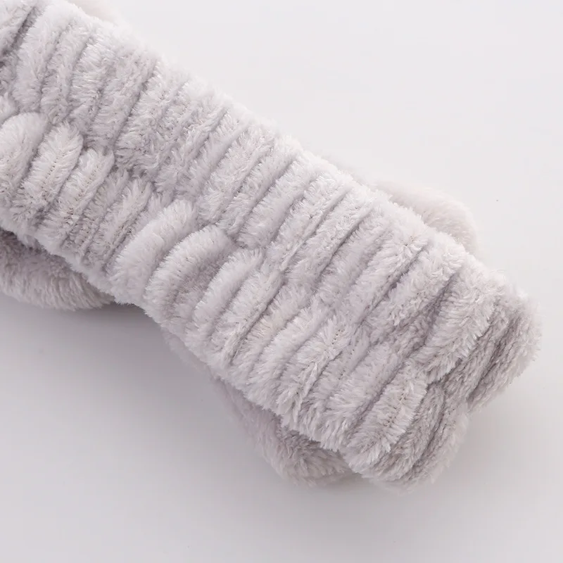 Custom Coral Velvet Elastic Face Wash Headband Skincare Makeup Band Bow Bath Spa Facial OMG Bow Hairband Headband