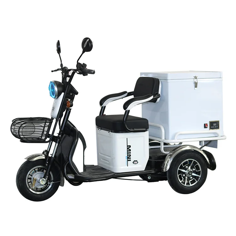 Low Price Ice Cream Motor Bike With Refrigerated Box With Mini Refrigerator Cold Freezer Tricycle