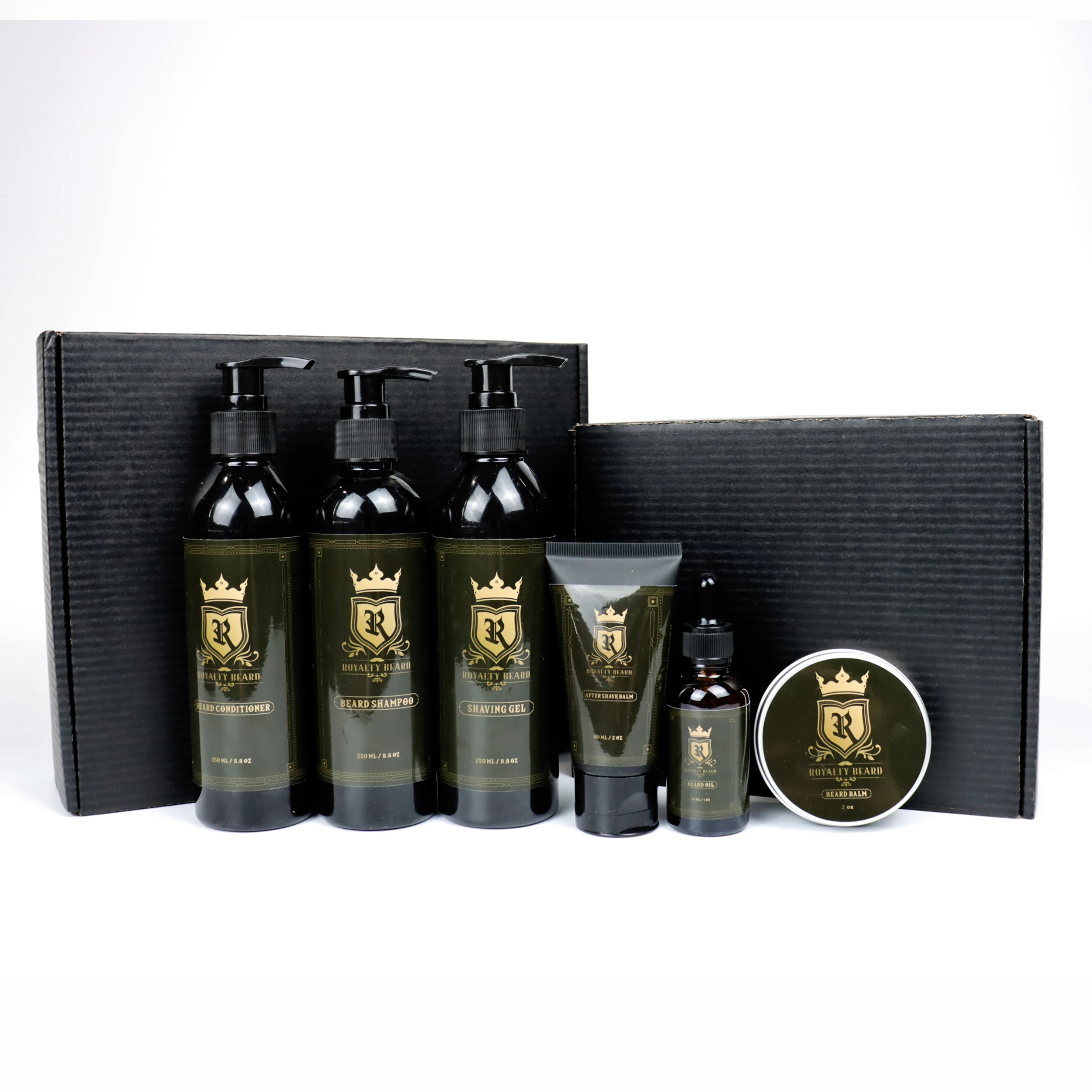 Natural Private Label Beard Grooming Kit Men Gifts Set 100% Organic Argan oil Beard Oil and Men Care Growth Beard Products