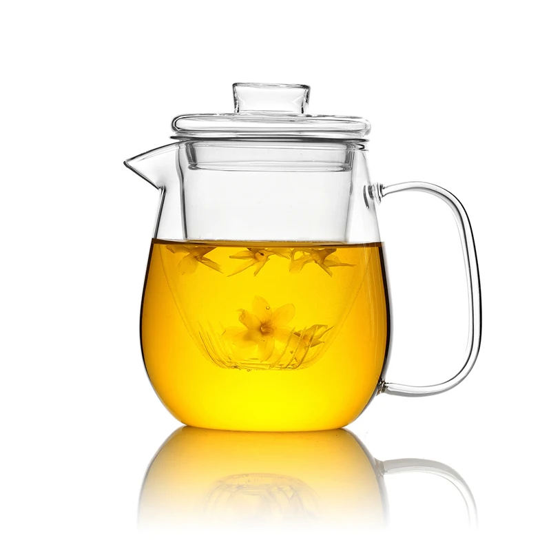 700ml 24.7oz Borosilicate Glass Blooming Tea Pot with Infuser