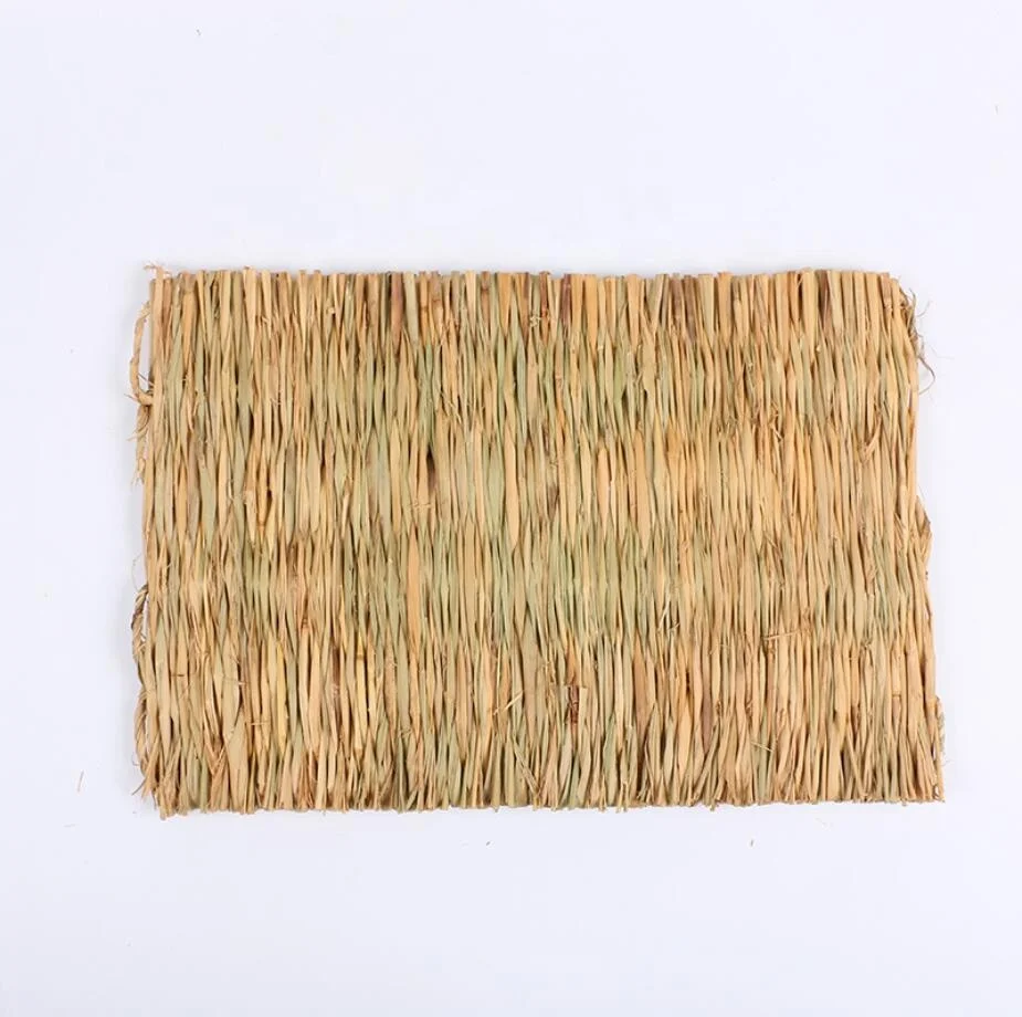 Pure Reed Straw Pet Mats for Small Animals hand-woven Hamster Cushion Pads Chinchilla Guinea Pig Chew Molar Seagrass Toys