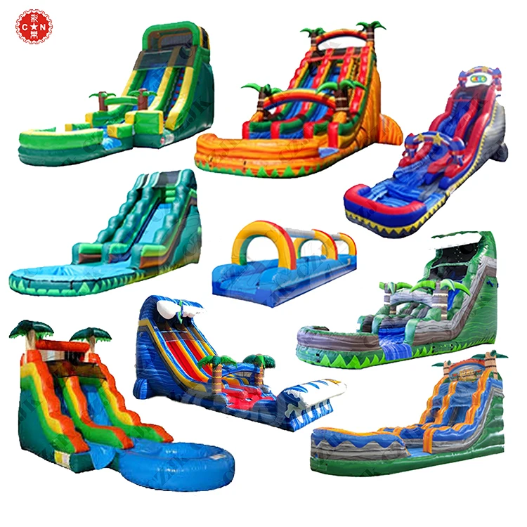 commercial backyard inflatable waterslide pool kids giant slide water for adult