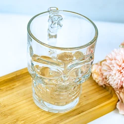 glass Blinkmax coffee cup with handle custom made beer mug  custom printed beer glasses novelty  glass giant beer