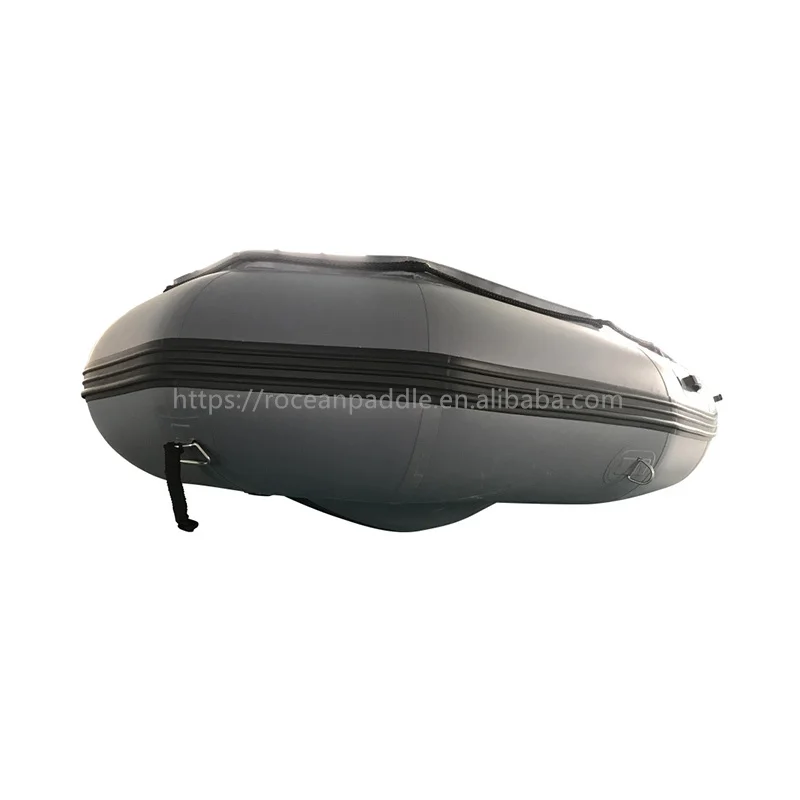 Heavy Duty Large 5m 5.2m 5.5m 5.8m inflatable rubber fishing boat aluminium bottom boat 10-20 person with Bimini top