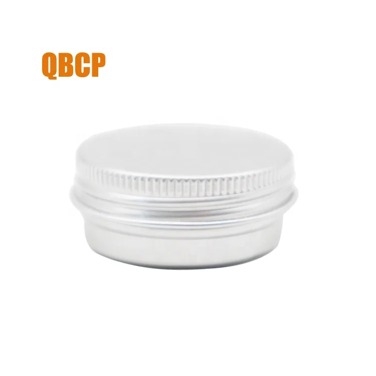 Простая круглая алюминиевая коробка с винтовой крышкой