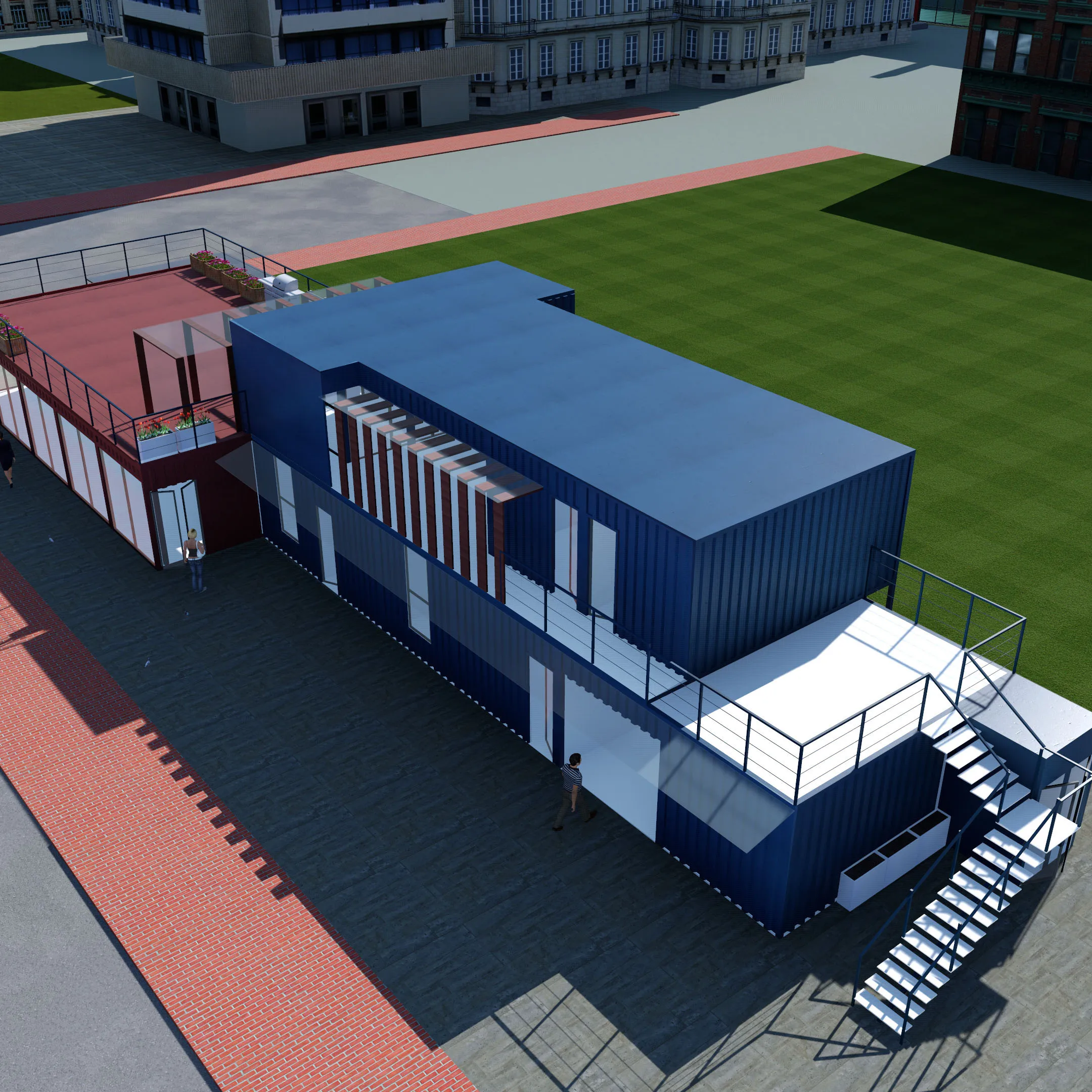 Guizu Full Furnished Container Office Building Prefab House Steel Structure container home modern Prefab House