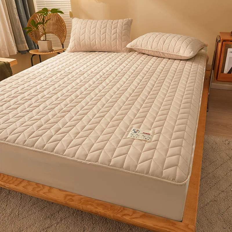 Premium 100% Polyester Knitted Washable Bed Waterproof Mattress Cover Protector