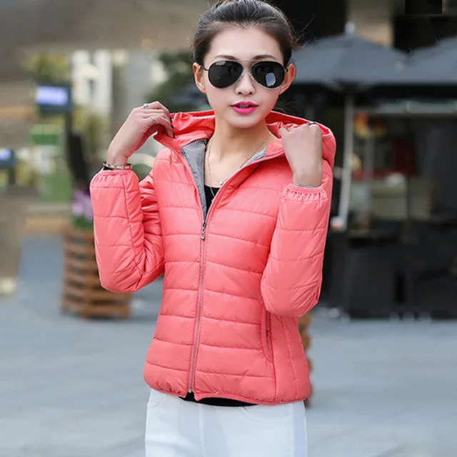 new winter jacket women autumn hooded Coat Female Spring Jacket Women Padded cotton Parkas Casual Thin light Basic Jackets