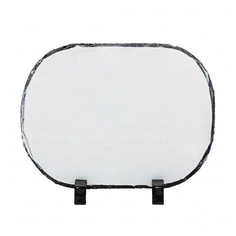 Sublimation Slate Photo Frame Sublimation Blank Rock Slates For Thermal Heat Press Transfer Photos Oval Custom Picture