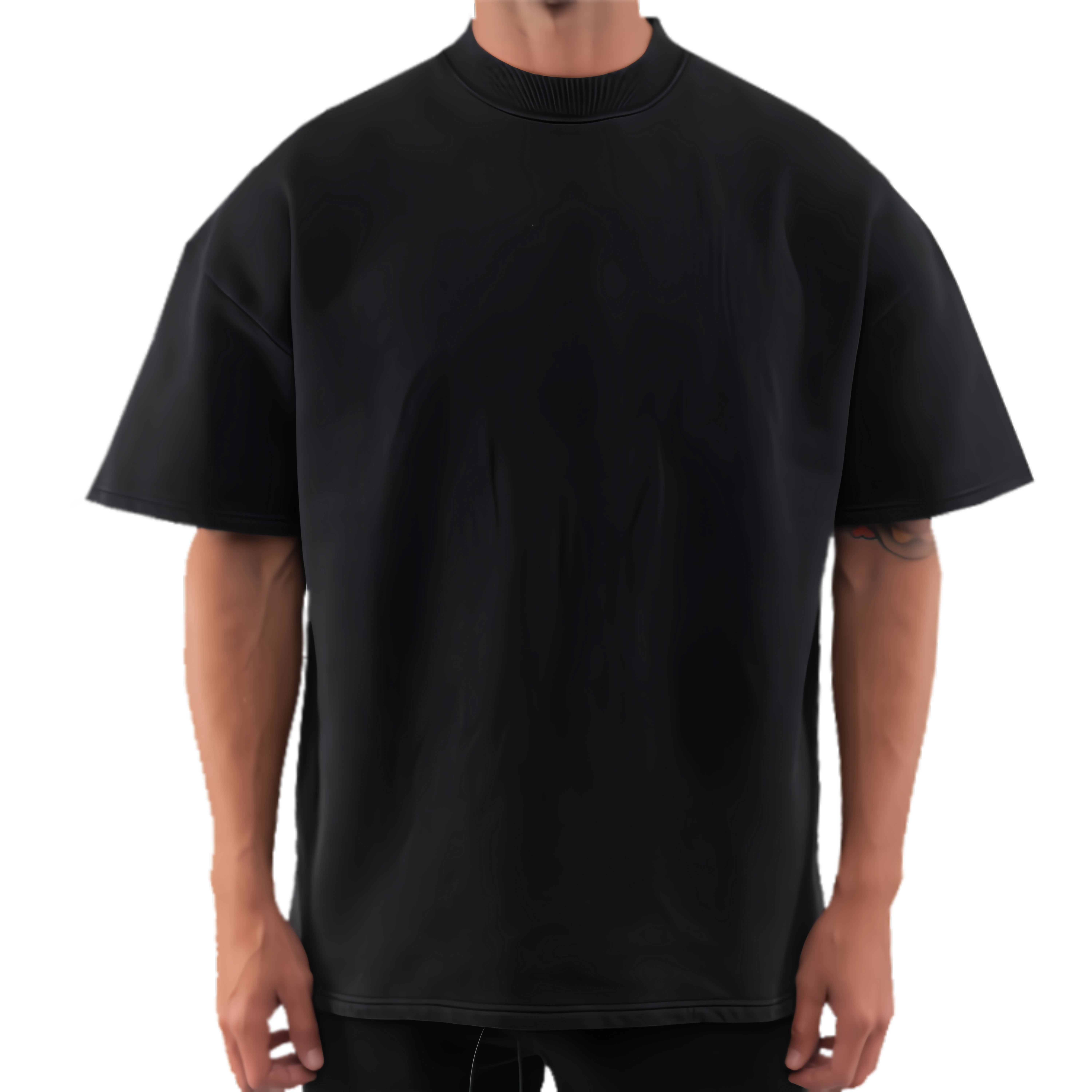250gsm Drop Shoulder Graphic Heavyweight T-shirt Luxury Blank Heavy Cotton Streetwear Boxy Oversized Tshirts Mens Custom T Shirt