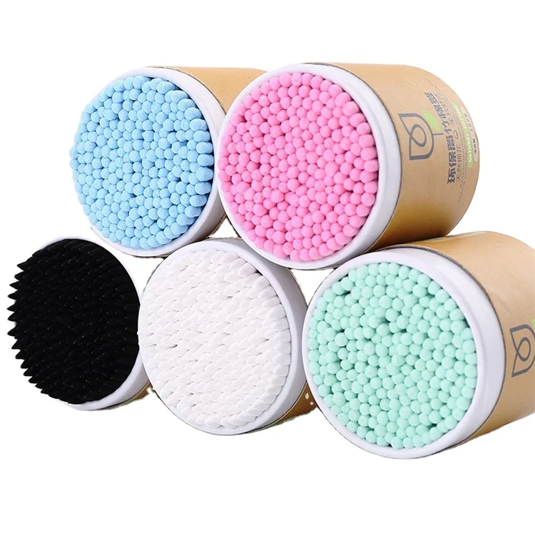 Черные наконечники q, черные наконечники q, медицинские одноразовые чистящие бамбуковые ватные палочки для ушей