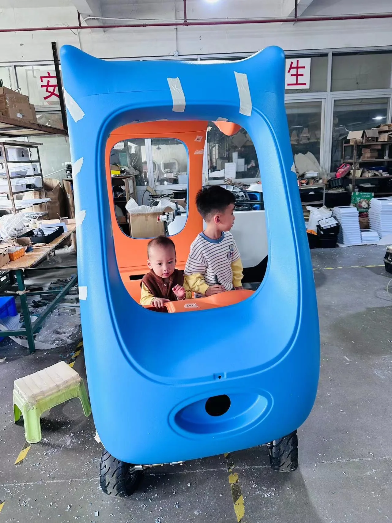 OEM Vacuum forming ABS Plastic Cover Complete Machine Assembly Electric Sightseeing Vehicle Shell