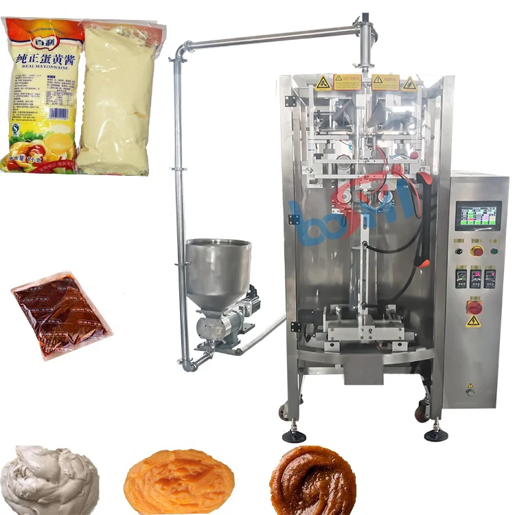 Auto ketchup date thick chili paste liquid chocolate sachet packing machine ginger garlic tomato paste packing machine