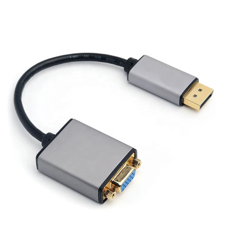 Male to female displayport to vga adapter cable converter
