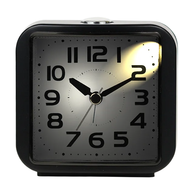 iMSH BB08204 Quartz analog  table bedside and desktop wecker despertador  custom square analogue alarm clocks