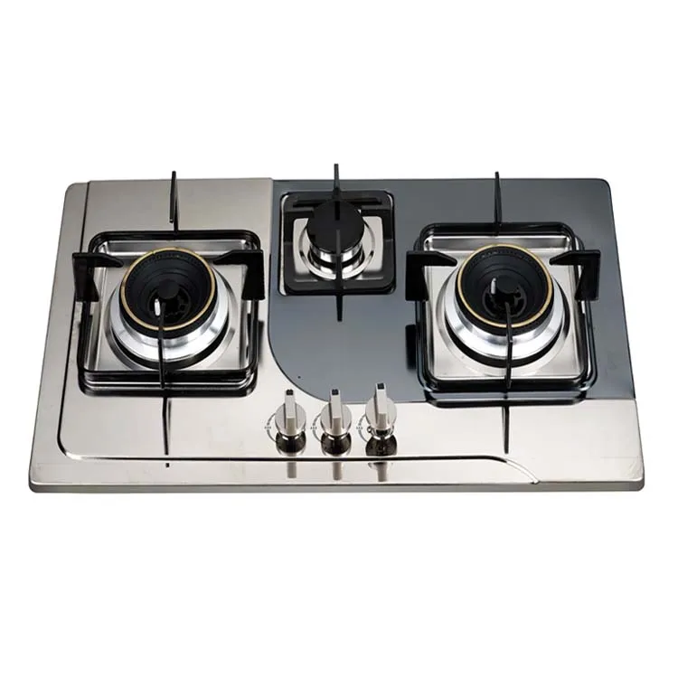Wholesale OEM CE Vietnam Automatic Piezo Ignitin Gas Cooker Cooktop Stainless Steel 3 Burner Gas Stove