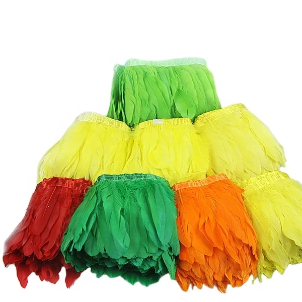 2 метра/упаковка-разноцветные гусиные поддоны, крашеные перья, отделка, оптовая продажа, бахрома