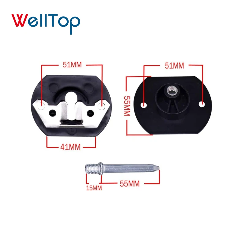 14.102 WELLTOP New 4 Sets Black Furniture Connector Pin Style Replacements Part Couch Sectional Sofa Connector