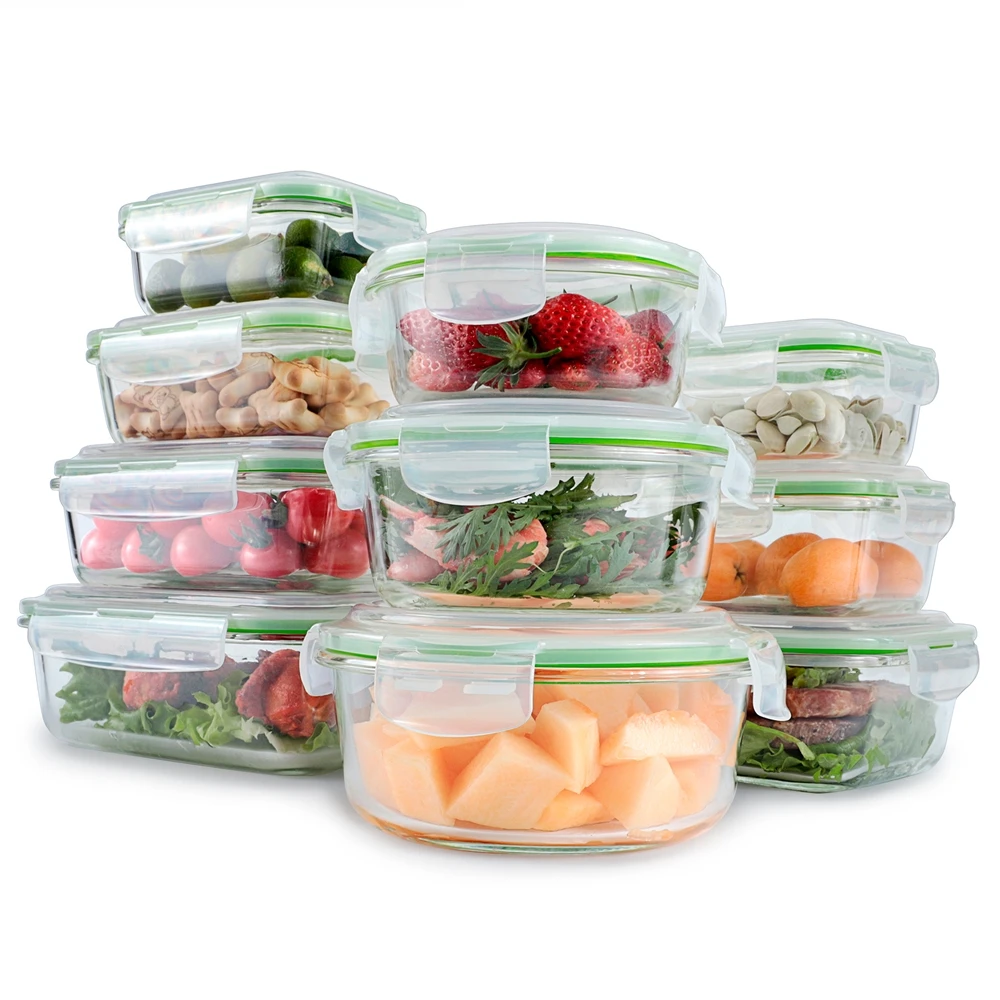 Hot selling bpa free glass meal prep containers box lunch