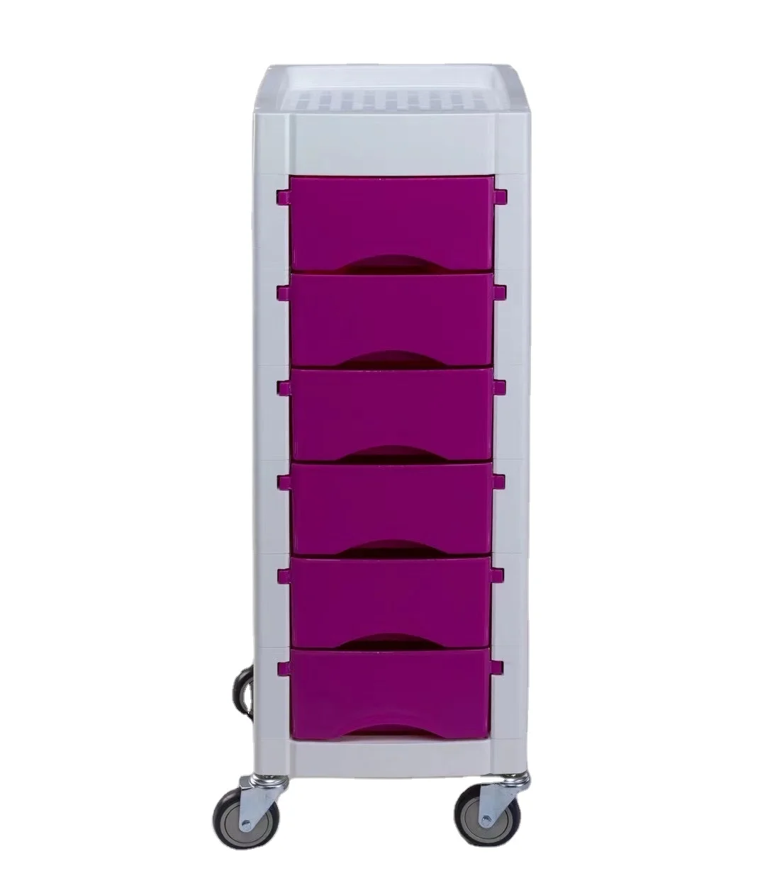 Hot Sales White Purple Hair Salon Trolley For Barber Shop Beauty Hairdresser Tool Cart