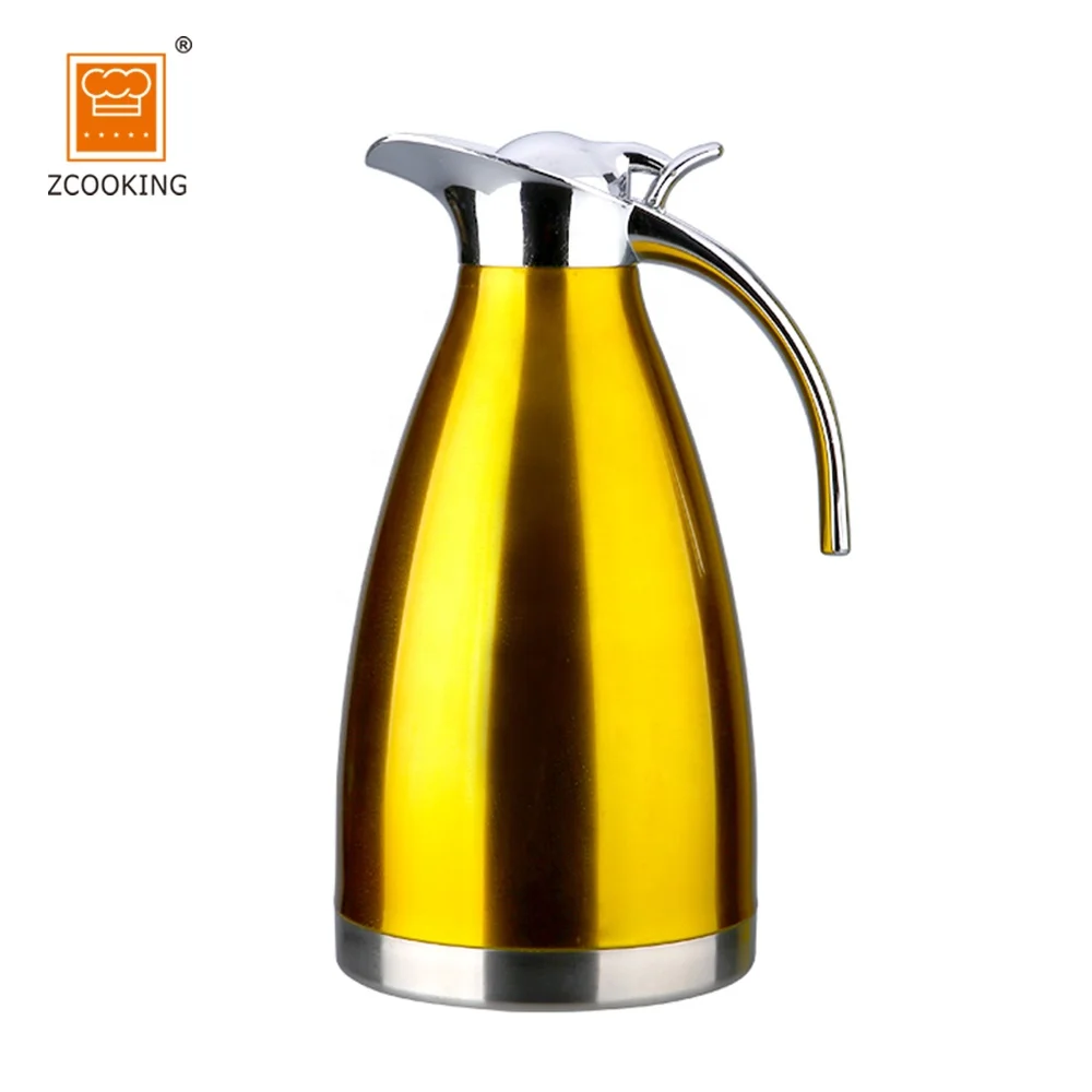 
Silver Coffee Tea Pot 1.5L Stainless Steel Double Wall Vacuum Insulated Pot Thermos Jug Hot Water Bottle 