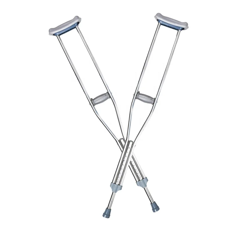 Adjustable Height Lightweight Aluminum Adult Underarm Crutches Disabled Elbow Walking aid
