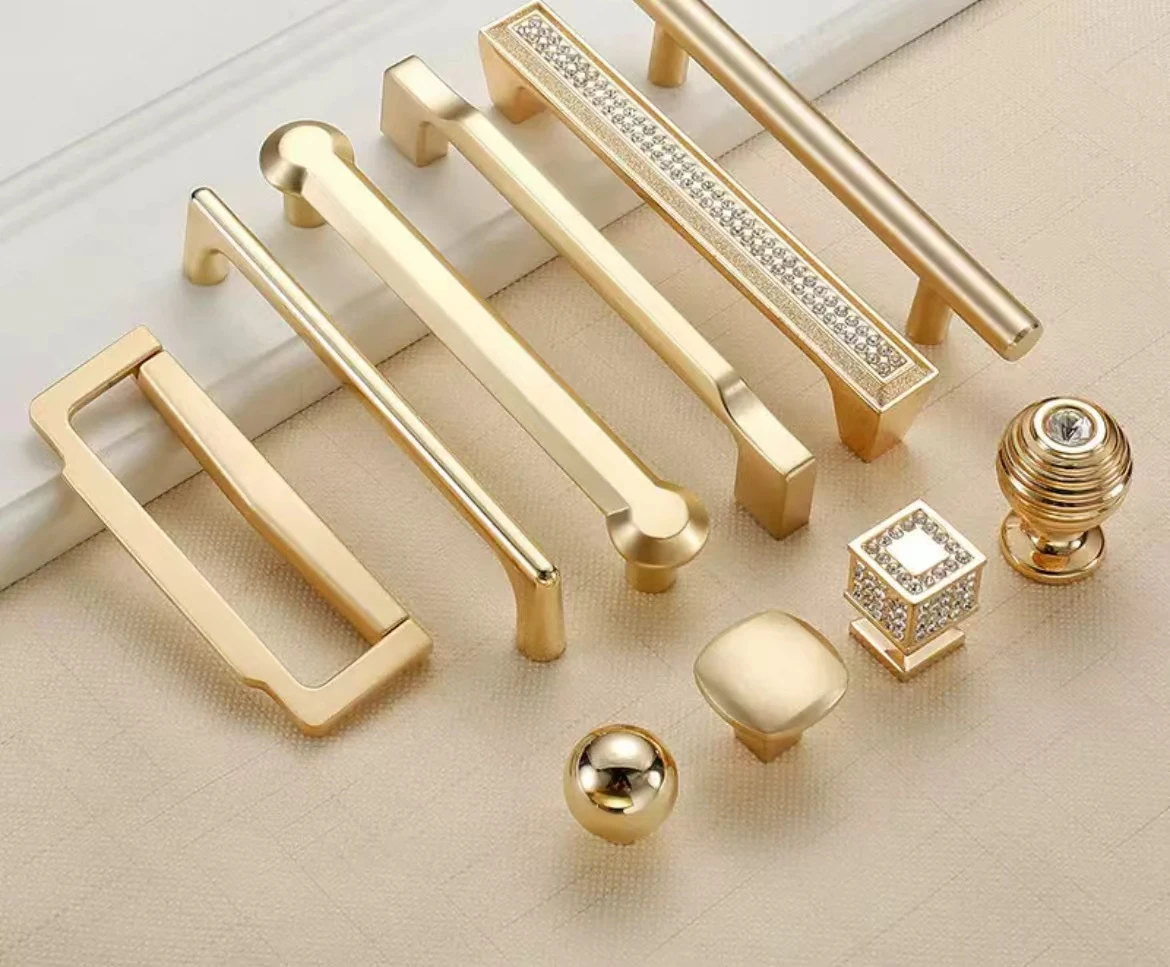 Zinc alloy diamond handle wardrobe door bathroom drawer cabinet French furniture hardware handles