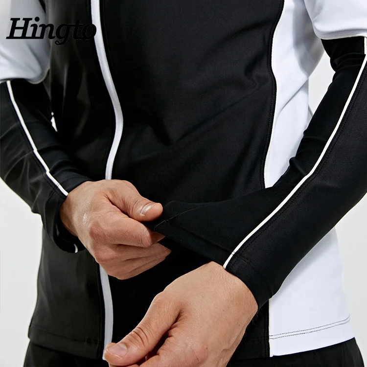Factory OEM anti-uv mens jacket fitness compression windproof long sleeves men rash guard for outfoor soorts