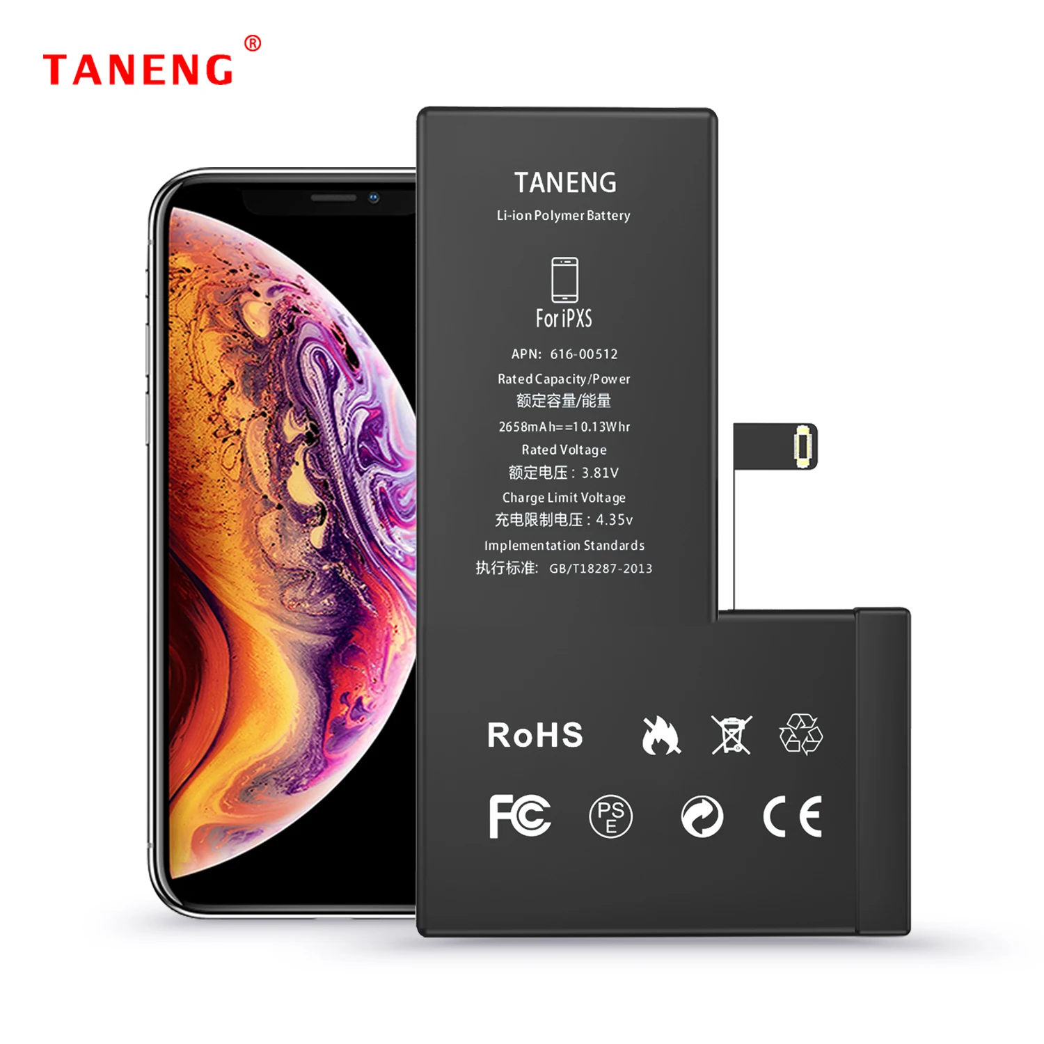 TANENG original 100% li-ion batterie apple for iphone x xr xs xs max battery 3174mAh 3000 mah original