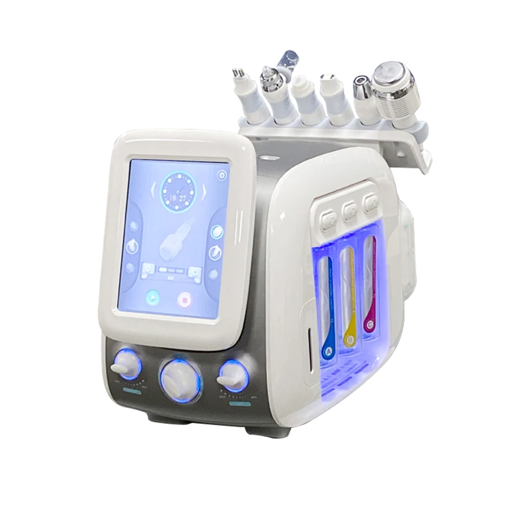 6 в 1 маленькая пузырьковая Аква пилинг удаление черных точек Гидра микродермабразия косметический аппарат для лица плазменная ручка