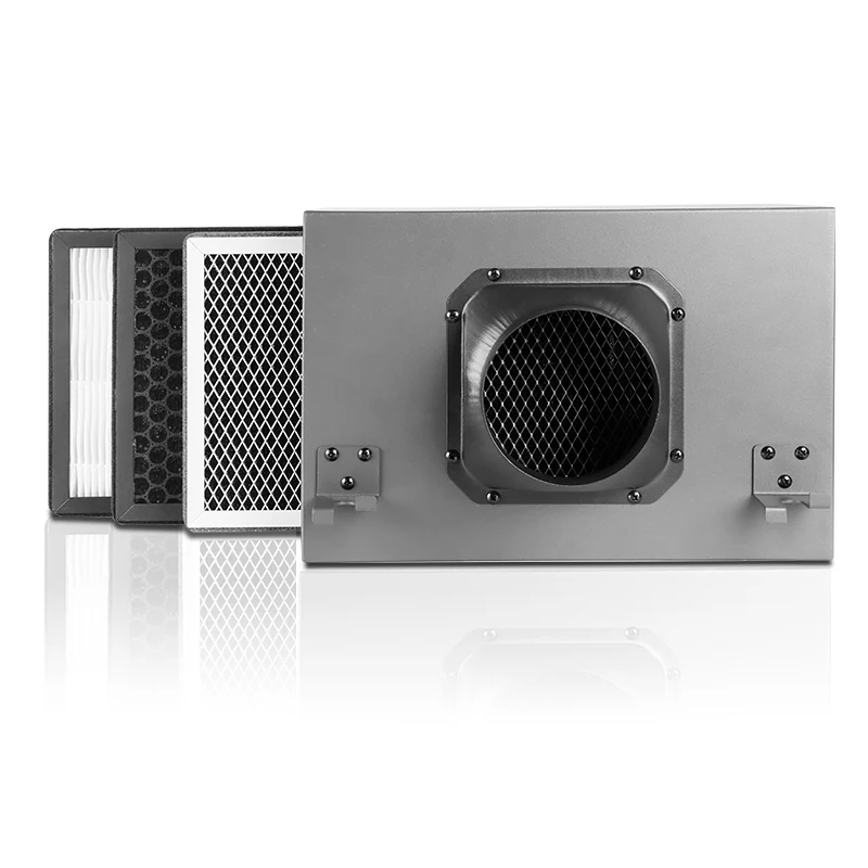 Custom Made PM2.5 Duct Air Purifying Box Various 100mm Hvac Air Duct Filter Metal Box