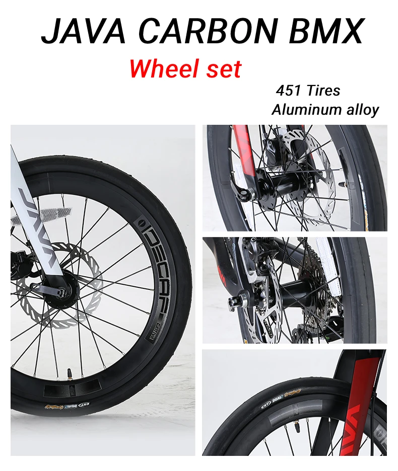 Java CL-CB-ROAD 451 wheel set 22 inch carbon fiber small wheel Bike road Bicycle Hydraulic disc brake 18 speed city BMX cycling
