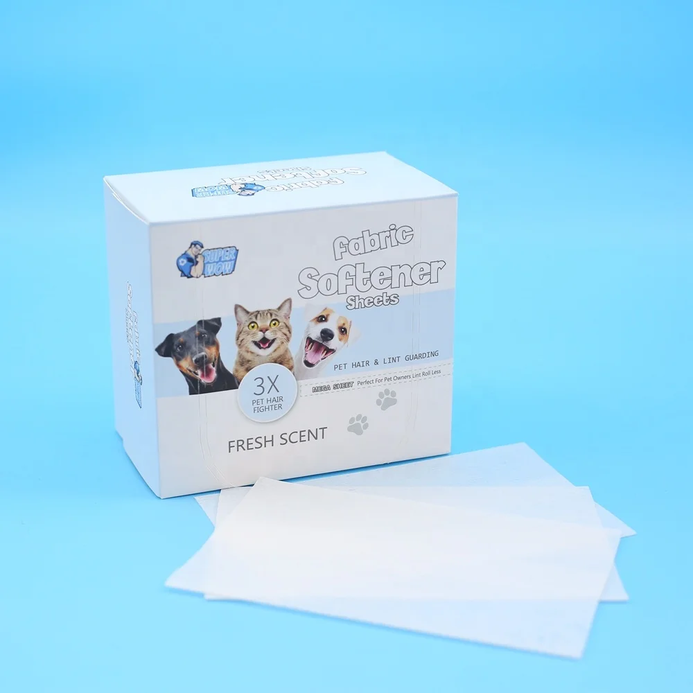 Factory Direct Sale Dryer Sheets Clothing Antistatic And Removing Wrinkles Softener Dryer Sheets For Pet Using Customized