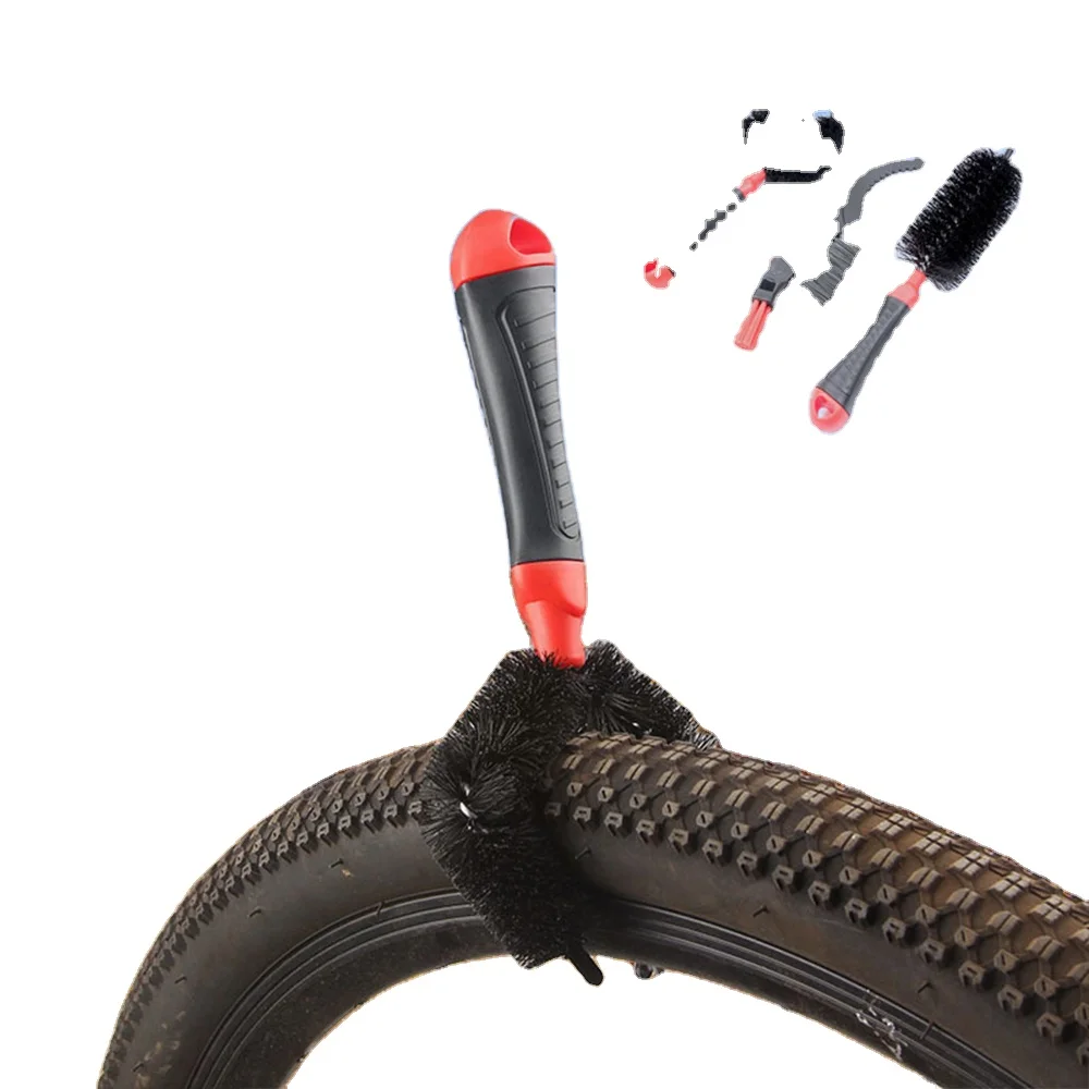 SeeMore 4-Piece Premium Bike Brush Kit Industrial Grade Wire Brush with Durable Nylon Bristles Bike Cleaning Tool