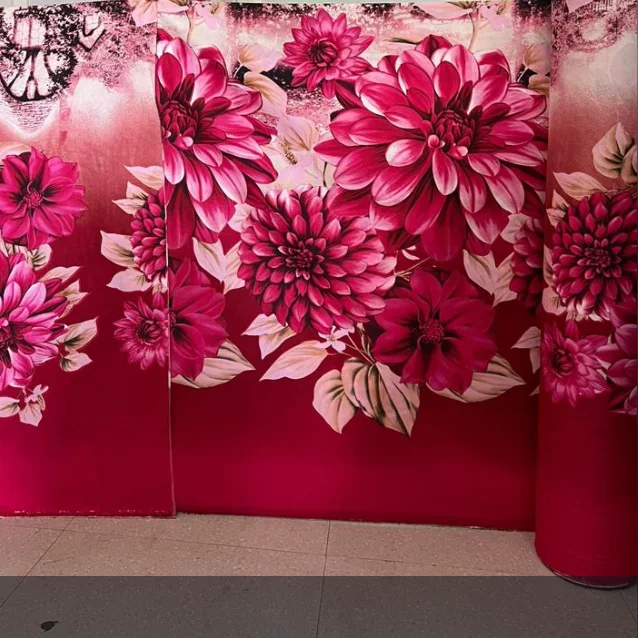 Customized 100% Polyester Brushed Printed Bed Sheet Fabric Microfiber 100%Polyester bed sheet fabric factory