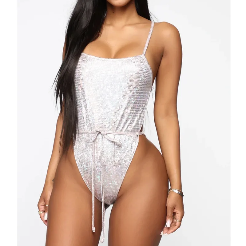 Hot Sale Ladies Bikini Beach Swimsuit Tight Halter One Piece Sexy Bikini Swimsuit