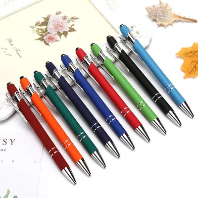 Multicolor Black Signature Pen China Click Stylus Pen Custom Logo Metal Ballpoint Pen