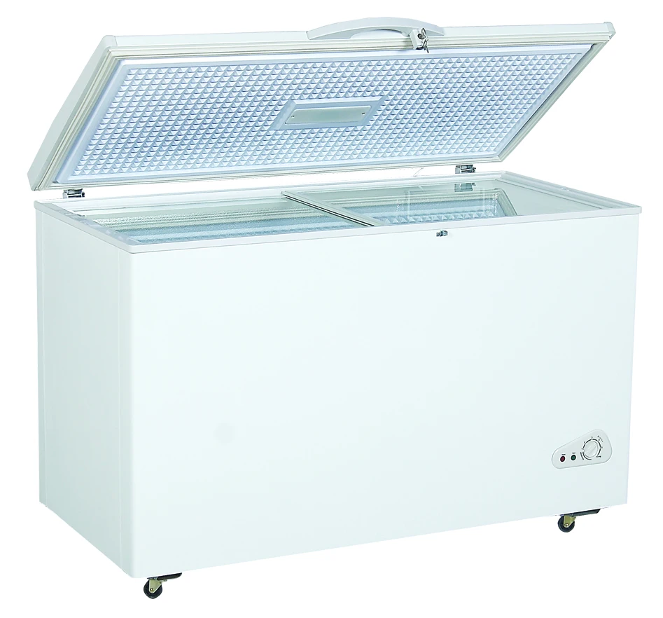 368L Durable China factory single door freezer horizontal household commercial freezer