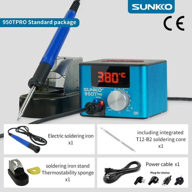 Устройство для ремонта батареи SUNKKO 950T PRO паяльная станция T12 с цифровым дисплеем мини-аппарат точечной сварки