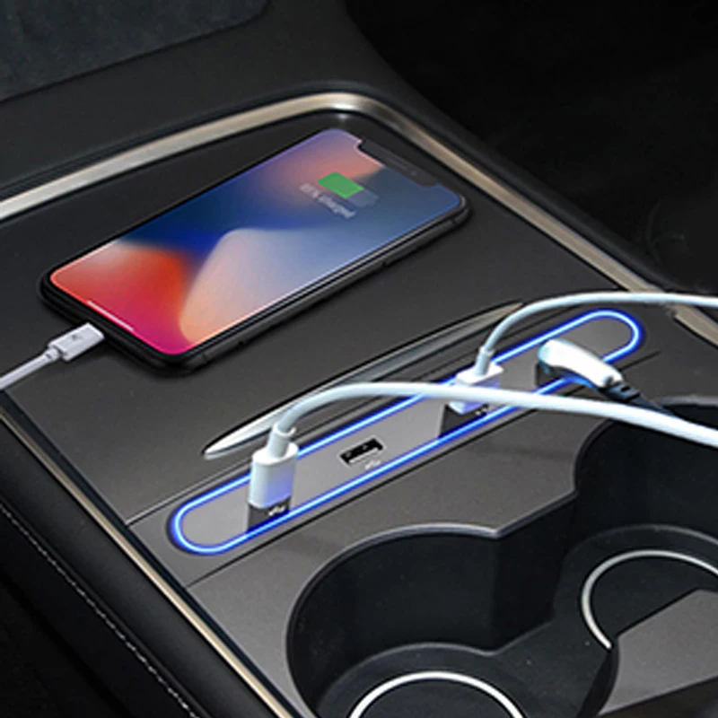 Compatible Docking Station of Center Console Smart Sensor for Tesla Model 3 Model Y Series 2021 2022