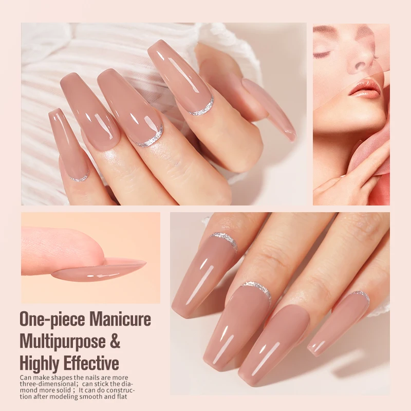 R S Nail Custom Logo 15ml  No Wipe Hard Top Coat Jar High Quality Long Lasting  Varnish Nail Uv Gel Top Coat Adhesive Nail Glue