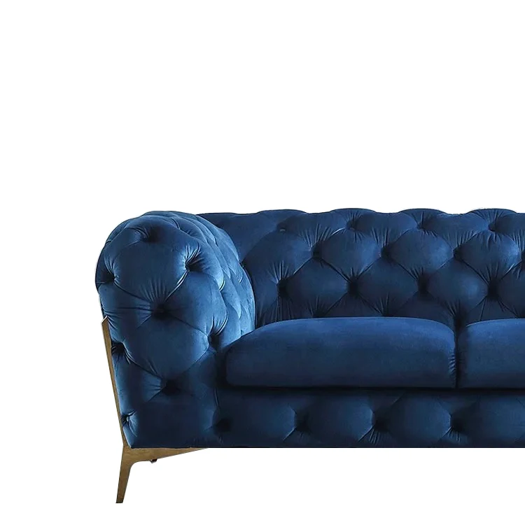 Leather 3 Seater Velvet Turkey Bar Tufted Red Sectional Luxury Living Room Arm Chair Chesterfield Sofa Set