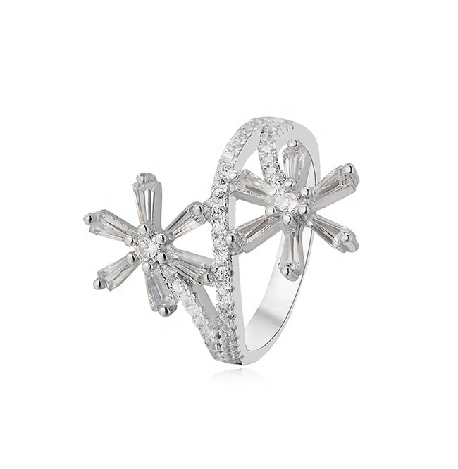 Wholesale 925 Sterling Silver Jewelry Zircon Stone Silver Ring