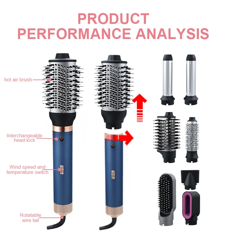 8 in 1 hair styler Set Multifunctional Replaceable 105000rpm High Speed Hair Dryer flat Curling iron BLDC hair styler Set