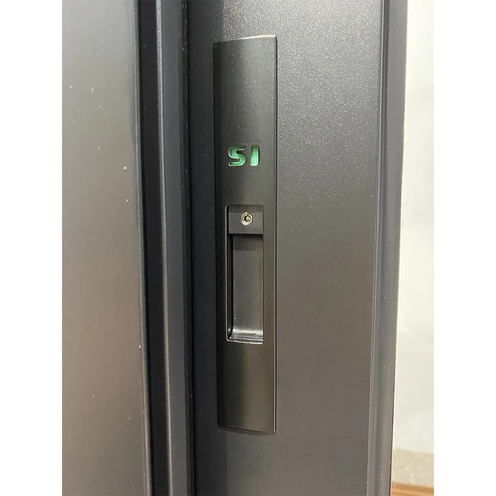 Residential system aluminium sliding windows with tempered glass in black powder coated