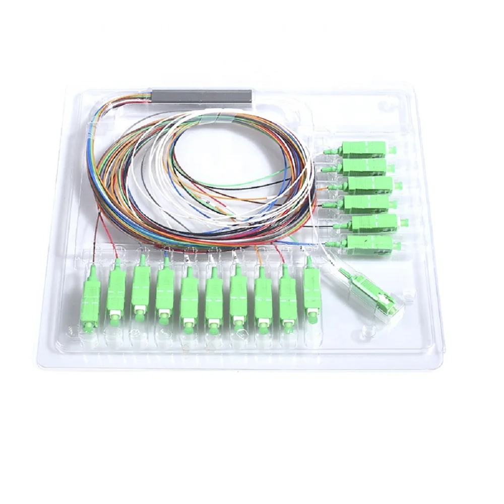 1M 1:2 1:4 1:8 1:16 PLC splitter with connector Mini type 1:16 PLC Fiber Optic PLC splitter price