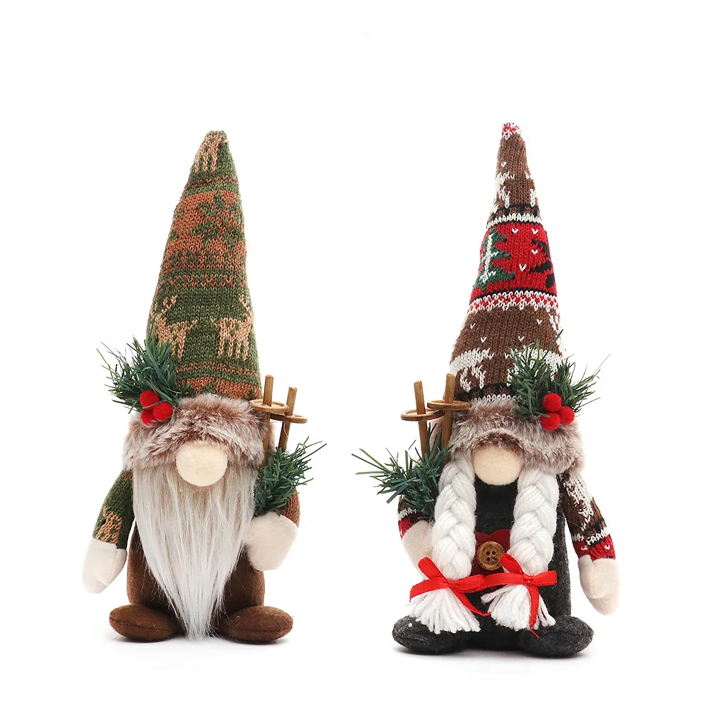 2024 Wholesale Christmas Decorations Gnome Ornament Plush Doll Cotton Faceless Rudolph Home Decoration Dwarf Toy