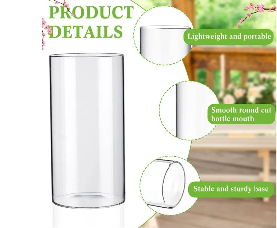 glass vases set manufacturers wholesale handmade cylinder tall candle wedding centerpiece clear european for flowers home decor